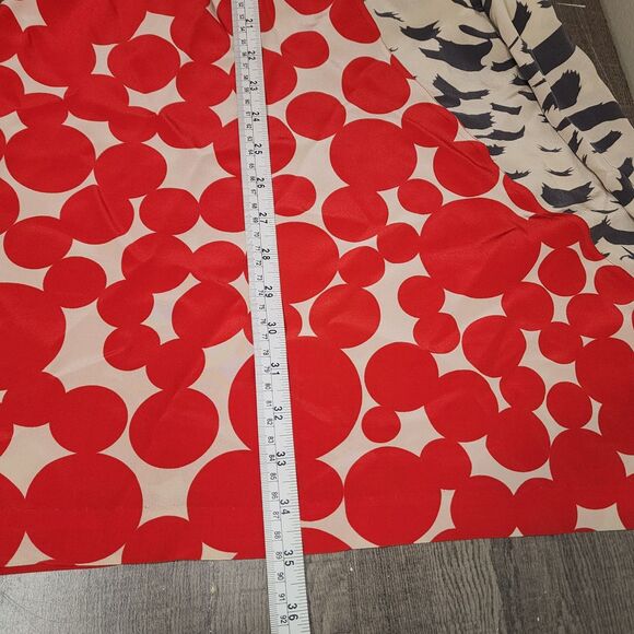 Anthropologie Yoana Baraschi Silk Polka Dot Feather Art Patch Dress Womens Large - Picture 11 of 13